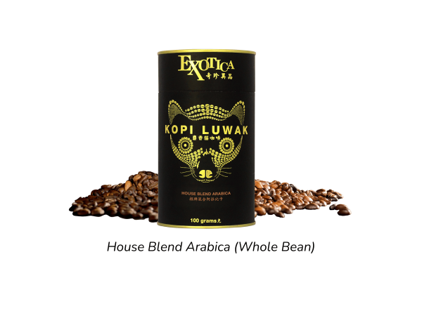 Exotica Kopi Luwak House Blend Arabica (Whole Bean 100g)